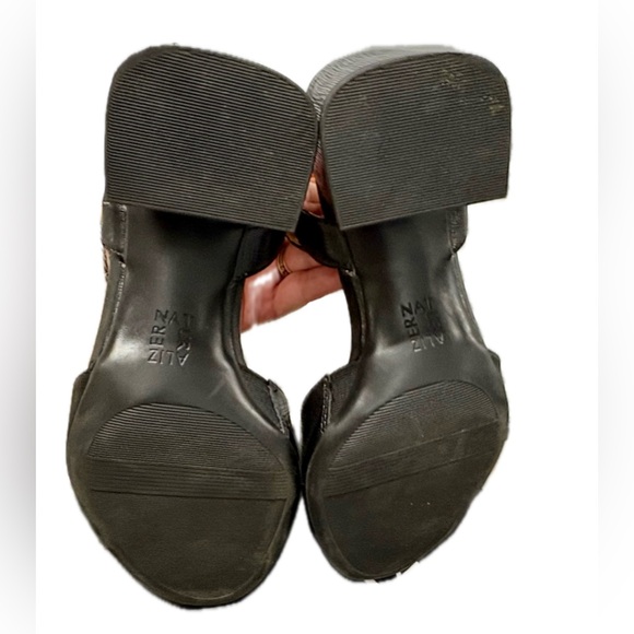 Naturalizer Deandra Black Bow Block Heeled Sandals 8 Wide - Picture 15 of 16